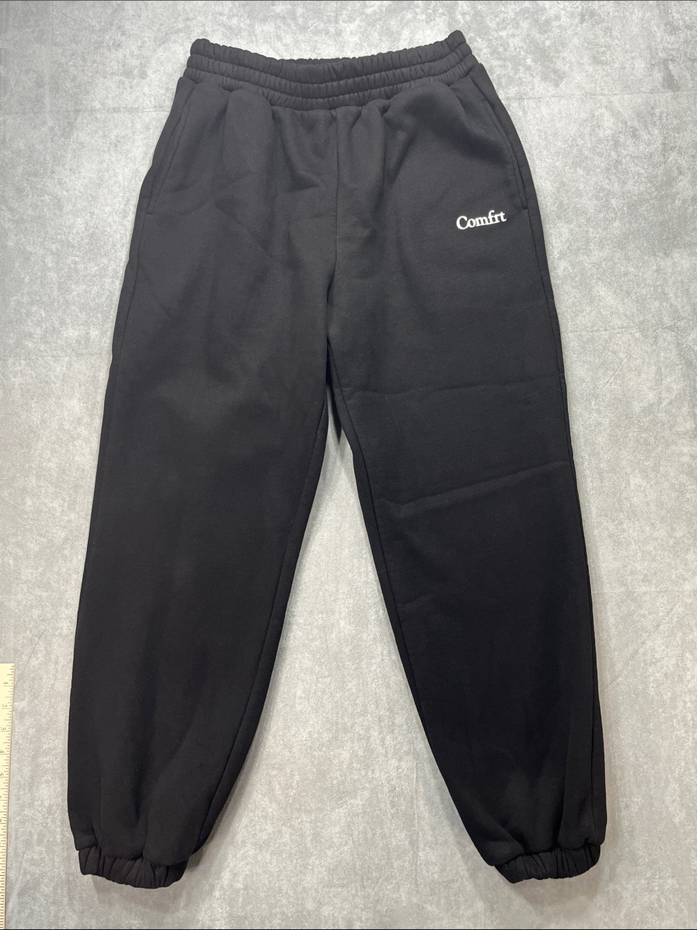 Comfrt Signature Black Sweatpants Joggers Fleece Oversized Unisex L
